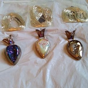 Joan River's Druzy & Gemstone Pendant Neclace "NOT A SET"